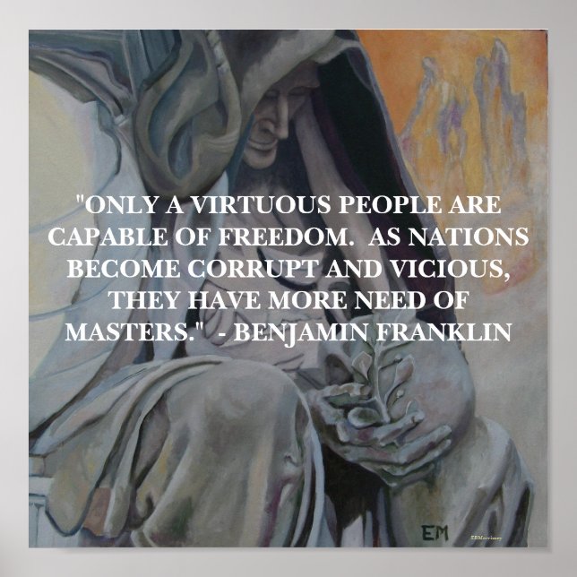 BENJAMIN FRANKLIN QUOTE -  POSTER (Devant)