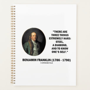 Benjamin Franklin Trois Choses Extrêmement Diffic