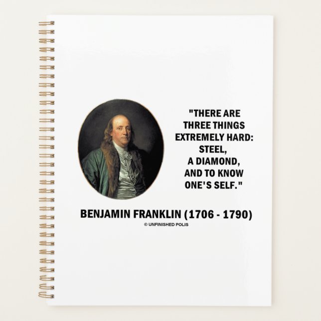Benjamin Franklin Trois Choses Extrêmement Diffici (Devant)