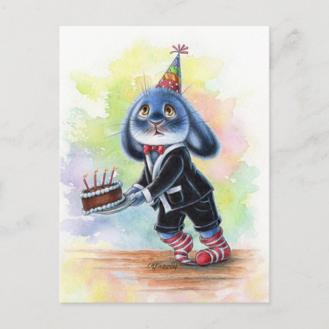 Benny Blue - Carte postale de gâteau d'anniversair (Devant)
