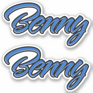 Benny Nom autocollant Stickerset bleu