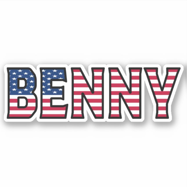 Benny Nom Prénom États-Unis Autocollant Set d'auto (Devant)
