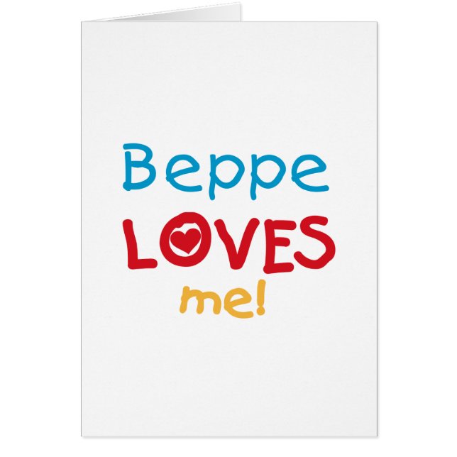 Beppe aime mes t-shirts et cadeaux (Devant)