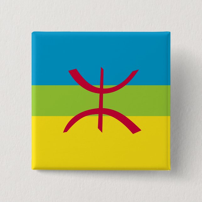 Berber Kabyle Berbers Amazigh Flag Pin Badge  (Devant)