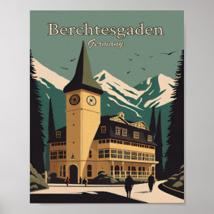 Berchtesgaden Allemagne Poster d'art minimaliste