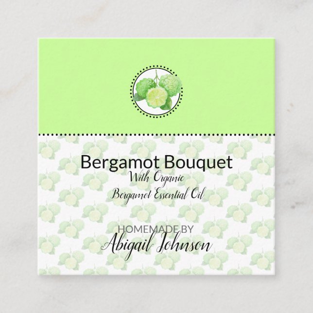 Bergamote Citrus Étiquette Cadeau Maison Bain & Co (Devant)