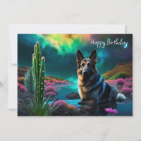 Berger allemand à l'anniversaire d'un monde Alien
