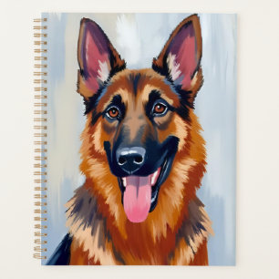 Berger Allemand   Chien Aquarelle Animal de compag