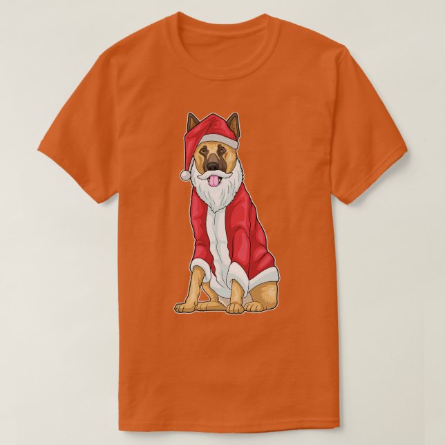 Berger allemand Noël chapeau de Noël TShirt (Design devant)