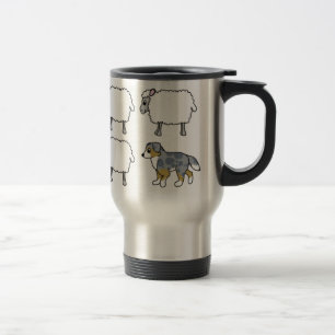 Berger australien vivant en troupe la tasse de