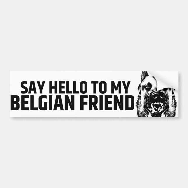 Berger belge - Sticker Malinois Bumper (Devant)