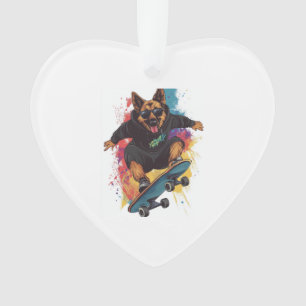 Berger Skateur � Chien Planche à Roulettes Cool