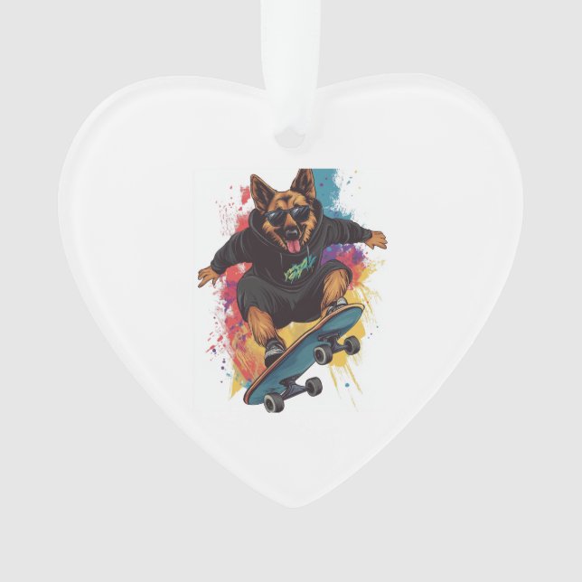Berger Skateur � Chien Planche à Roulettes Cool (devant)