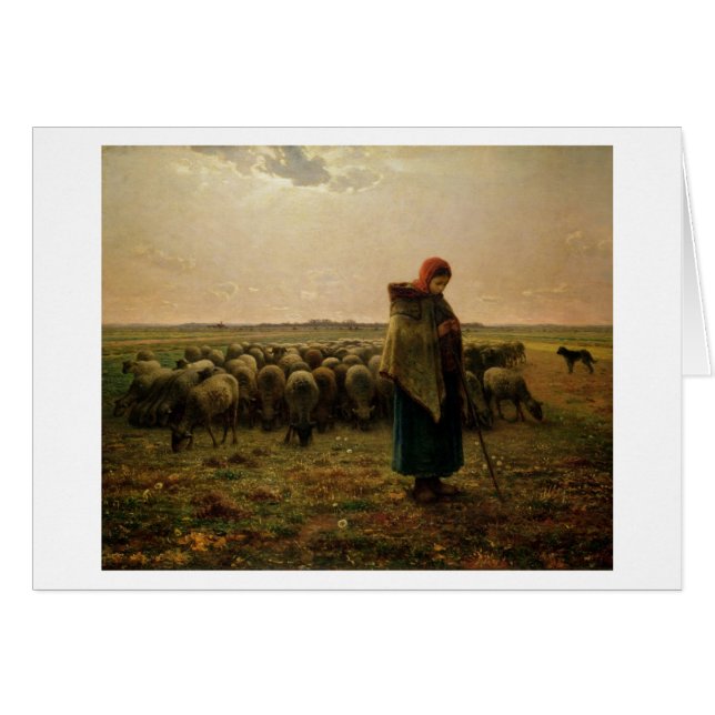 Bergère avec son troupeau, 1863 (Devant horizontal)
