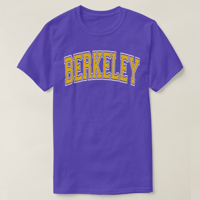 Berkeley California Ca Varsity Amber Texte TShirt  (Design devant)