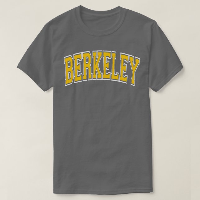 Berkeley California Ca Varsity Amber Texte TShirt  (Design devant)