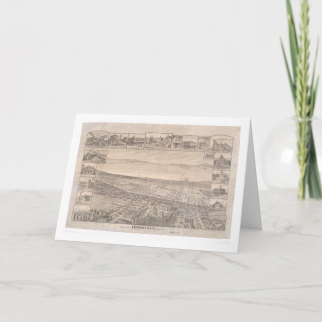Berkeley, carte panoramique 1891 (0099A) de CA - (Devant)