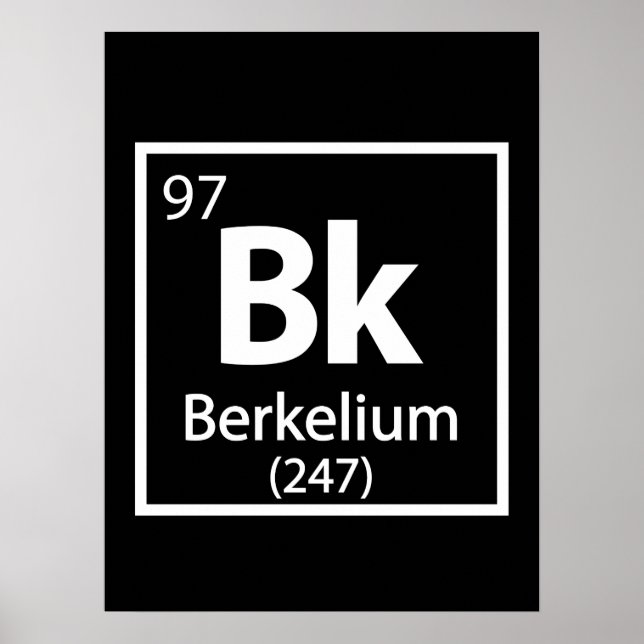 Berkelium - Berkeley Science - Tableau périodique (Devant)