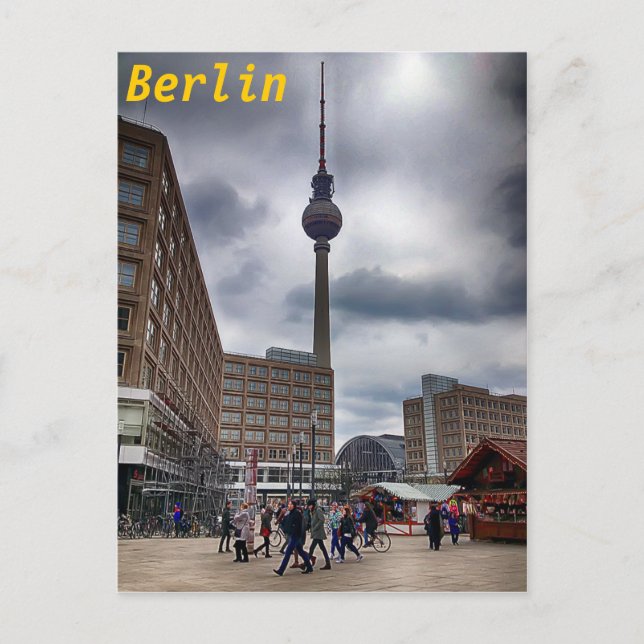 Berlin Alexanderplatz Fernsehturm Carte postale (Devant)