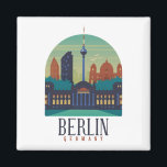 Berlin Allemagne Skyline Magnet<br><div class="desc">Magnifique Berlin Skyline Magnet. Idée cadeau pour les proches à l'anniversaire ou à Noël. Pour chaque Froud Berliner une idée cadeau ou un souvenir pour votre cuisine ou bureau. Achetez maintenant. Représenter votre ville Berlin 030.</div>