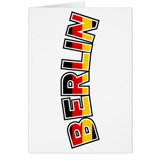 Berlin, Allemagne, texte avec les couleurs du drap (Devant)