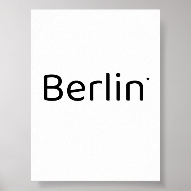 Berlin - minimalistic typography poster (Devant)