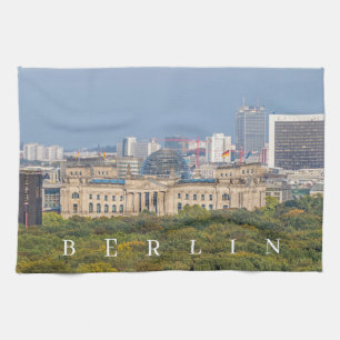 Berlin Reichstag vue aérienne serviette de thé