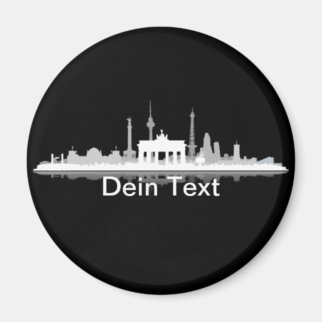 Berlin Skyline - Aimant pour réfrigérateur / Aiman (Devant)