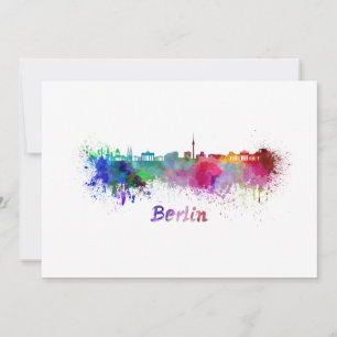 Berlin skyline in watercolor