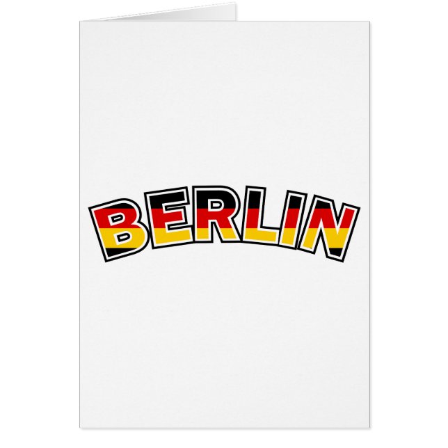 Berlin, texte avec les couleurs du drapeau alleman (Devant)