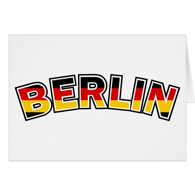 Berlin, texte avec les couleurs du drapeau alleman (Devant horizontal)