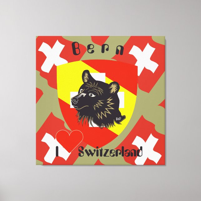 Berne, Berne, Berna, Ours, Suisse, Toile (Recto)
