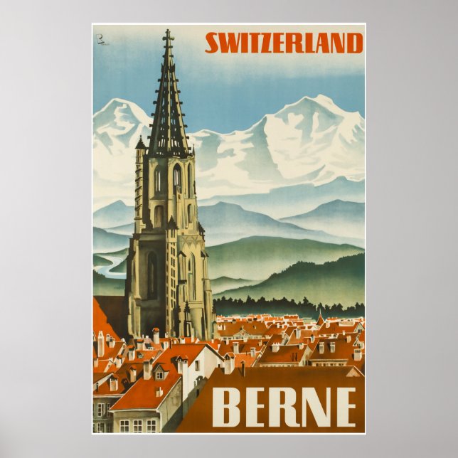 Berne, Suisse, Affiche de voyage (Devant)