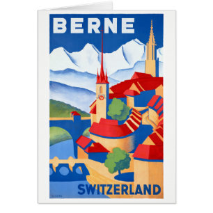 Berne Suisse - Poster Vintage voyage restauré