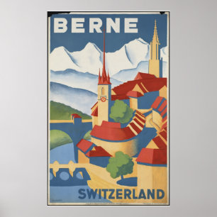 Berne Suisse Vintage voyage Poster Ad Retro