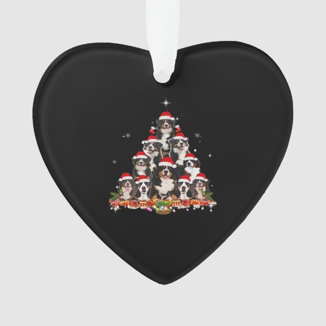 Bernese Mountain Christmas Tree Chien Père Noël Xm (devant)