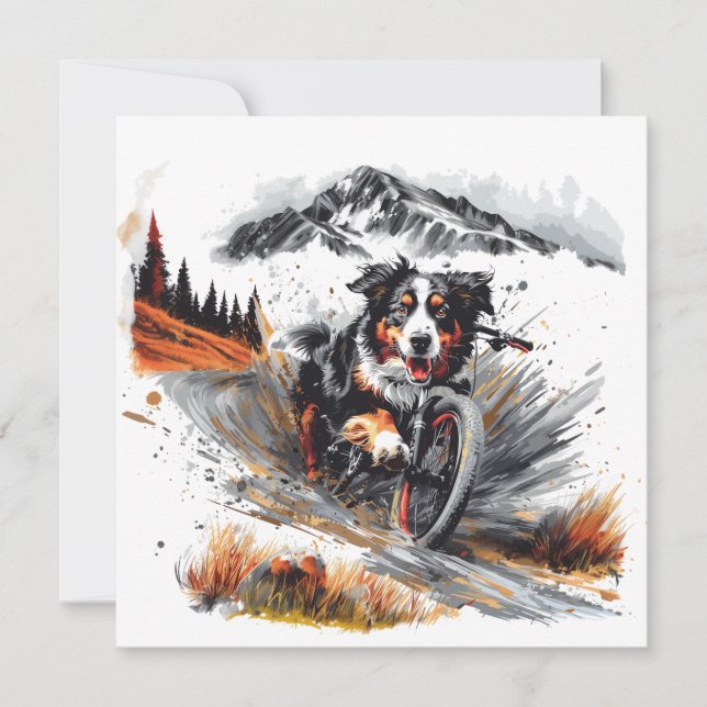 Bernese Mountain Dog Biking Dans Les Montagnes (Devant)