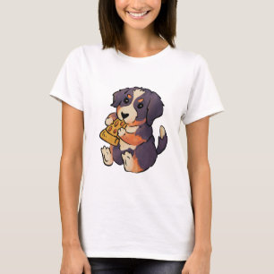 Bernese Mountain Dog Mange Pizza T-Shirt