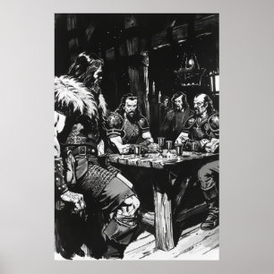 Bernie Wrightson Black Ink Poster de style d'art c