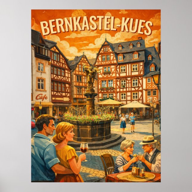 Bernkastel-Kues Voyage Art déco vintage (Devant)