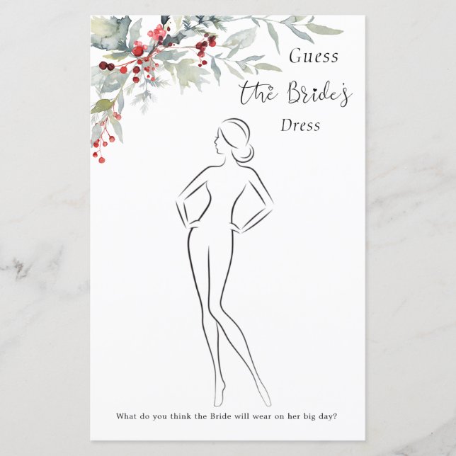 Berries d'hiver Verdure Foliage Fête des mariées J (Devant)