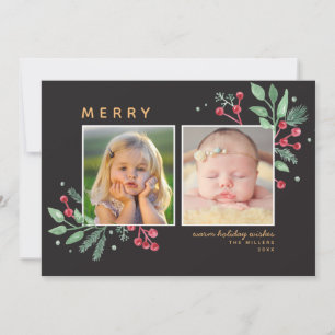 Berries d'hiver verdure Joyeux Noël 2-Photo