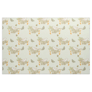 Berries d'oiseaux et papillons Tissu