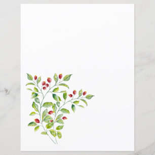 Berries roses et papier à lettres Mariage de feuil