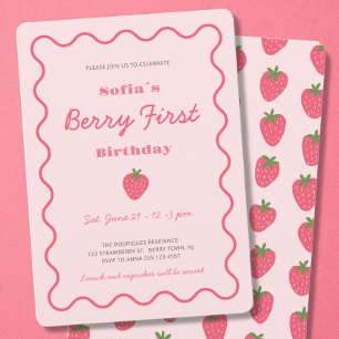 Berry 1er Anniversaire Invitation