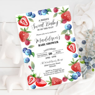Berry Baby shower Invitation Berry Sweet Baby
