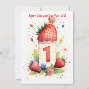Berry Cute 1er Anniversaire Carte Anniversaire
