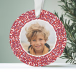 Berry de Noël Wreath double face 2 photo<br><div class="desc">Coussin photo personnalisé avec différentes photos à l'avant et à l'arrière - Ajoutez une photo à chaque côté de la bordure de courge de pois blanc. L'arrière - plan comprend un motif de courge de baies blanches dans les tons rouges. CONSEIL PHOTO : Si votre photo ne correspond pas correctement,...</div>