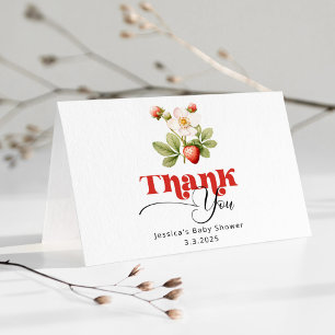 Berry doux baby shower fraise merci