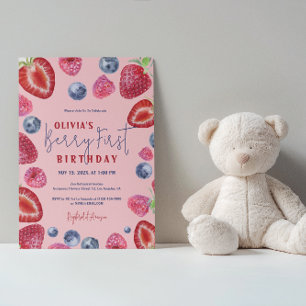 Berry First Birthday Berries Party Invitation